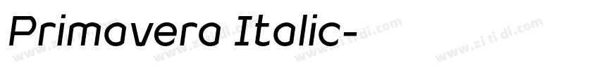 Primavera Italic字体转换